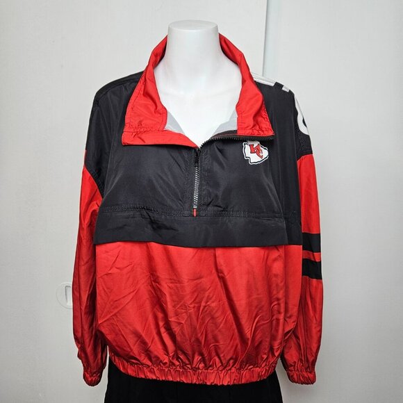 Kansas City Chiefs Windbreaker Womens Winning Play Windbreaker - Picture 4 of 12